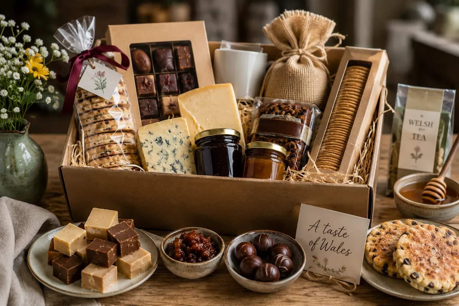 Welsh food gifts by post: hampers, sweet treats and savoury gifts